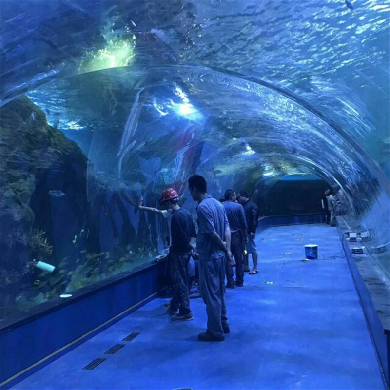Akryylitunnelin valtamerioprojekti julkisissa akvaarioissa